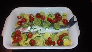 Bar Ou Loup De Mer Petits Legumes Et Citron Vert Au Four Citron Vert Loup De Mer Alimentation