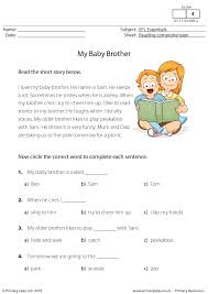 Esl Reading Comprehension My Baby Brother Teaching Reading Comprehension Reading Comprehension Worksheets Reading Comprehension