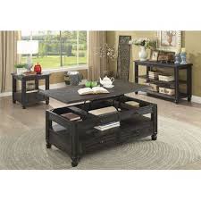 Highland Dunes Jennifer 3 Piece Coffee Table Set Colour Antique Black Furniture Antique Coffee Tables 3 Piece Coffee Table Set