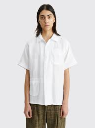 Tres Bien Engineered Garments Cotton Crepe Camp Shirt White
