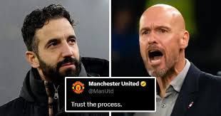 Man United post Ruben Amorim's photo with 'Trust the process' caption