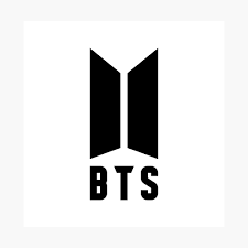 Bts Logo Black And White Poster By Intothesands Redbubble Her bts dimple dna intro: redbubble
