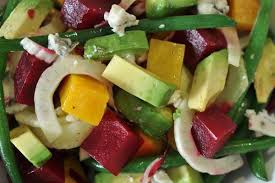 Roasted Beet And Fennel Salad With Haricots Verts Avocado And Roquefort Vinaigrette Recipe Roasted Beets Fennel Salad Salad