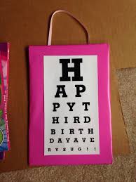 Eye Chart Happy Birthday Avery Disney Docmcstuffins Doc