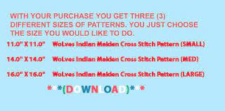 Check spelling or type a new query. Crafts Wolves Indian Maiden Cross Stitch Pattern Look Buyers Can Download Your Pattern As