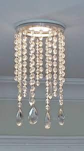 Magnetic Potlight Recessed Light Chandelier In Clear Crystal Outer Trim Measures 4 5 And Inner Trim 3 5 Len Diy Chandelier Trending Decor Home Decor Trends