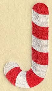 Candy Cane Letter J Machine Embroidery Designs Embroidery Designs Letter J