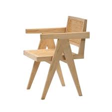 jeanneret cane armchair type b oak single in 2021 teak armchair caned armchair oak dining chairs