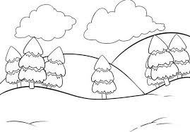 Contoh gambar yang belum diwarnai dengan crayon blog sumber : Gambar Kehidupan Gambar Pemandangan Gunung Yang Belum Diwarnai