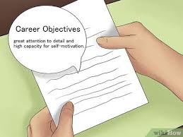 How To Write A Career Objective 7 Steps With Pictures Wikihow