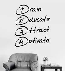 Vinyl Wall Decal Office Motivation Quote Team Stickers Mural Unique Gift Ig3659 Team Quotes Work Quotes Office Quotes