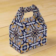 Portuguese Tile Pattern Favor Box Zazzle Com Portuguese Tile Favor Boxes Portuguese Wedding
