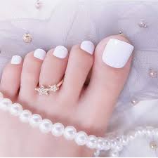 Are you searching for some fresh toe nail designs? Amazon Com Sethexy Solid Color Glossy False Toe Nails Bright Fashion Square Short Full Cover 24pcs Fake Toenails For Women And Girls White Beauty