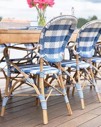 Meet Madeleine A Fresh Twist On The Timeless Paris Bistro Chair And Woven In Our Signature Buffalo C Patio Furnishings Paris Bistro Chairs Outdoor Patio Decor
