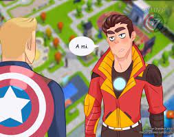 Dark hair, bright eyes, full lips. Stony Avengers Academy Yaoi Amino Espanol Amino