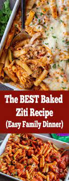 Baked Ziti Filled With Meatballs Veggies And Pasta A Meal In One Pan An Easy Family Dinner Bakedzi In 2020 Ziti Recipes Best Baked Ziti Recipe Easy Family Dinners