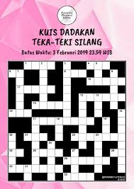 We did not find results for: Kuis Dadakan Teka Teki Silang Komunitas Komunitas Penikmat Literasi Facebook