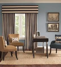 Black And White Striped Drapes Black And White Striped Curtains With A Matching Pelmet Cornice Board Stripes Run Horizontally On Curtains Living Room Window Treatments Bedroom Striped Room