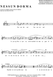 Tu pure, o principessa, nella tua fredda stanza guardi le stelle che tremano d'amore e di speranza. Nessun Dorma Tenor Sax Paul Potts G Puccini Potts Paul Fin De Siecle 19 20 Jhn