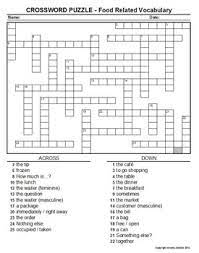 Includes 18 of my products to learn and practice food vocabulary in spanish. Food In Spanish Crossword Puzzle Answers Crossword For Kids