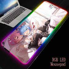 Great selection of premium keyboard & mouse pads anime merchandise at cheap prices! Mairuige Rem Re Zero Anime Girl Rgb Gaming Mouse Pad Gamer Computer Led Lighting Usb Large Mousepad Colorful Desk Pad Mice Mat Mouse Pads Aliexpress