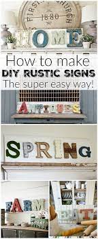Diy Rustic Metal Letter Signs Handmade Home Decor Rustic Diy Diy Projects