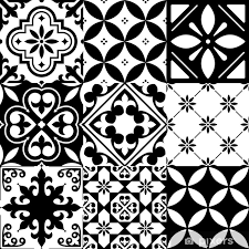 Ist es koch/bunt, pflegeleicht, feinwäsche, (wolle eh nicht) oder blitz? Fototapete Spanische Fliesen Marokkanische Fliesen Design Nahtlose Schwarze Muster Pixers Wir Leben Um Zu Verandern