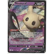 Mimikyu has a solid place on uu offensive teams as a revenge killer and cleaner. Pokemon Trading Card Game 062 163 Mimikyu V Rare Holo V Card Swsh 05 Battle Styles Trading Card Games From Hills Cards Uk