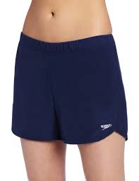 Speedo Women S Swim Short With Compression Nautical Navy Medium Solid Swim Short With Wide Elastic Waistband Features Swim Shorts Women Women Workout Outfit