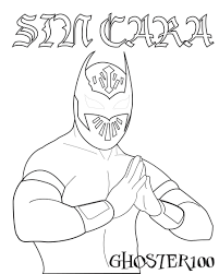 Sin Cara Vector By Ghoster100 On Deviantart Wwe Coloring Pages Penguin Coloring Pages Free Coloring Pages