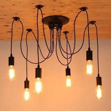 Create&destroy favorited diy hanging wire lamp 07 apr 03:55. Diy Pendant Lights Nordic Retro Hanging Lamp Edison Bulb Fixtures Spider Ceiling Shopee Malaysia