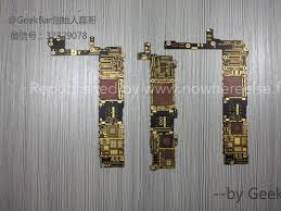 Buy replacement logic board without touch id compatible with iphone 6 plus, unlocked logic boards with ios system 16gb & icloud free: Bare Logic Boards For 4 7 Inch And 5 5 Inch Iphone 6 Compared In New Photos Macrumors