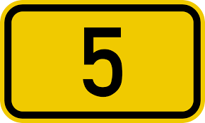 5 (five) is a number, numeral and digit. File Bundesstrasse 5 Number Svg Wikipedia