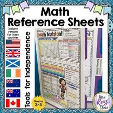 Math Reference Sheets Grades 3 5 Math Reference Chart Lapbook Math Reference Sheet Math Helper Math