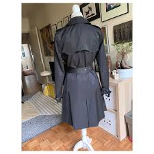 Ralph Lauren Kent Skirted Trench Black Cotton Ref 176313 Joli Closet