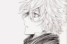 Anime Black And White Boy Drawings Image Via We Heart It Anime Black Boy Eyes Hair White Bishounen White Hair Anime Guy Handsome Anime Guys Anime Drawings Boy