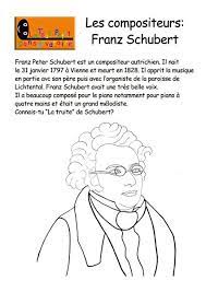 Franz Peter Schubert Compositeur Autrichien Dessin Coloriage Musique Pour Enfants Coloriage Musique Compositeurs Musique