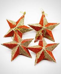 This results in a large and beautiful collection of christmas decorations, baubles, artificial christmas trees and christmas lights, which brings the spirit of. 4 Piece Red Gold Glitter Luxury Star Christmas Ornament Trinity Christmas