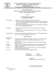 Bahwa penanggung jawab pembinaan osis di sekolah ini adalah kepala sekolah dibantu oleh para guru sebagai pembina osis. Sk Osis 2019