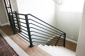 Lowes stair railing are made from quality materials that guarantee long durability and performance over time. All The Details On Our New Horizontal Stair Railing Modern Stair Railing Interior Railings Metal Stair Railing