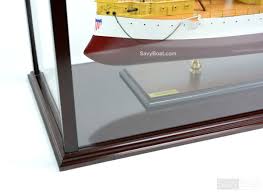 The glass cabinet was to sit flush to the sides of the case in the new version. Tanker Wooden Ship Model 40 Display Case For Container Ship Battleship