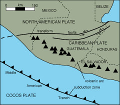 Fuego Volcano World Oregon State University Simplified Tectonic Map Subduction Of The Cocos Plate Beneath The Caribbean Volcano World Volcano Guatemala