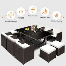 Thousands of options online with free shipping. Costway 11pcs Outdoor Patio Dining Set Metal Rattan Wicker Garden Furniture Walmart Canada