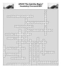 Apush The Cold War Begins Vocabulary Crossword Review Vocabulary Crossword Cold War