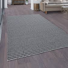 Teppich aus baumwolle und jute beige 200 x 300 cm barcelone. Wende Teppich Baumwolle Handgewebt Schwarz Teppichcenter24