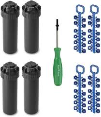 Orbit 4 In. Professional Pressure Regulated Spray Head Sprinkler With Brass  Quarter Pattern Twin Spray Nozzle 80328 - The Home Depot