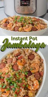 This Instant Pot Jambalaya Recipe Is A Cajun Inspired One Dish Recipe With Shrimp And Jambalaya Recipe Instant Pot Jambalaya Recipe Instant Pot Dinner Recipes