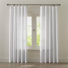 Gray and white blackout curtains, both contemporary and window treatments with confidence on how to bamboo blinds panel set 52×84. Lindstrom White Cotton Curtains Crate And Barrel