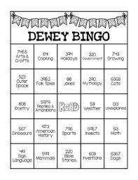 Dewey Decimal System Bingo Game By Staying Cool In The Library Tpt