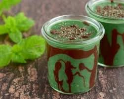 Recette De Pudding Marbre Leger Aux Graines De Chia Spiruline Et Chocolat Recette Graines De Chia Recette Pudding Spiruline